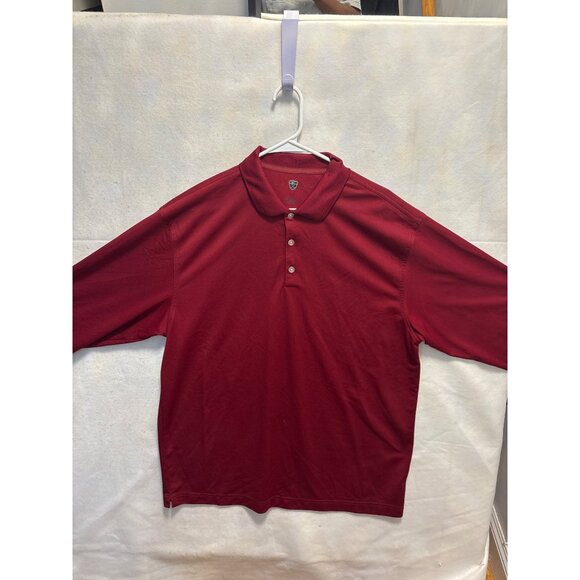 Nike Golf Mens Red Polo Shirt Size L Polyester - Picture 1 of 13